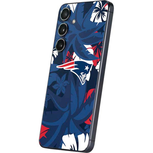 NFL New England Patriots Tropical Print Galaxy S24 Plus Skin
