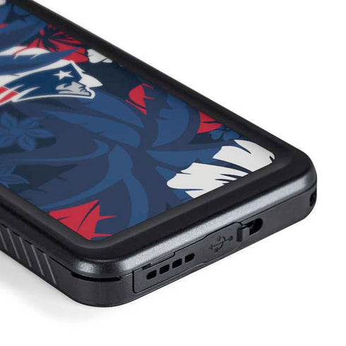 NFL New England Patriots Tropical Print Galaxy S24 Plus Waterproof Case