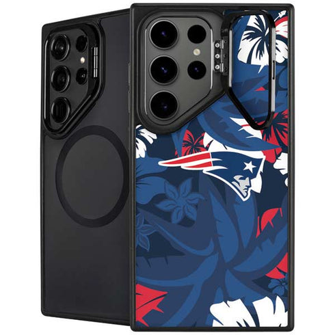 NFL New England Patriots Tropical Print Galaxy S24 Ultra Kickstand Case