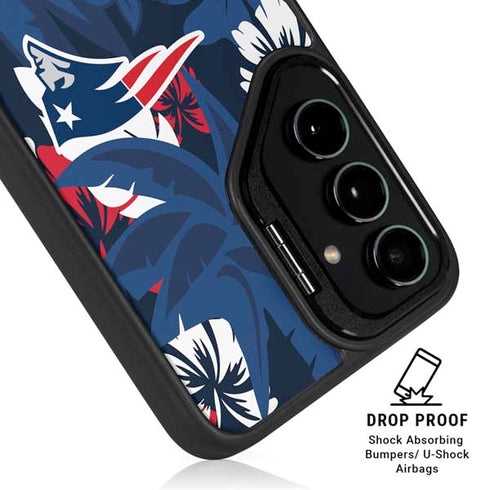 NFL New England Patriots Tropical Print Galaxy S24 Ultra Kickstand Case