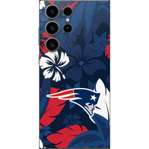 NFL New England Patriots Tropical Print Galaxy S24 Ultra Skin