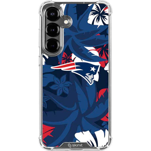 NFL New England Patriots Tropical Print Galaxy S26 Clear Case