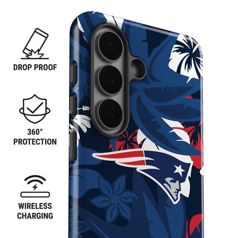 NFL New England Patriots Tropical Print Galaxy S26 Impact Case