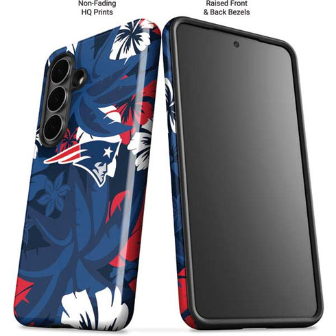 NFL New England Patriots Tropical Print Galaxy S26 Plus Impact Case