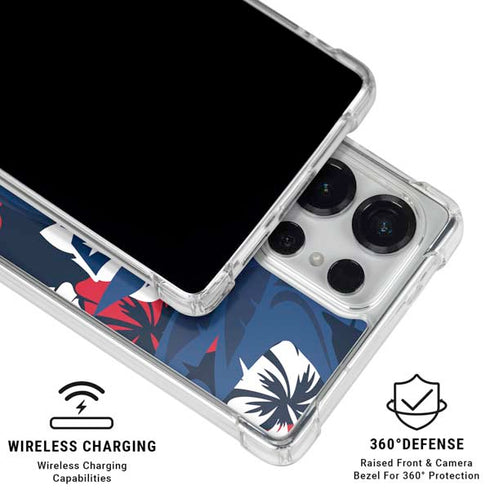 NFL New England Patriots Tropical Print Galaxy S26 Ultra Clear Case