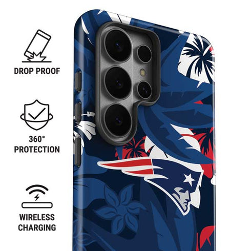 NFL New England Patriots Tropical Print Galaxy S26 Ultra Impact Case