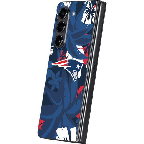 NFL New England Patriots Tropical Print Galaxy Z Fold5 5G Skin
