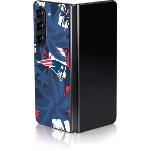 NFL New England Patriots Tropical Print Galaxy Z Fold5 5G Skin