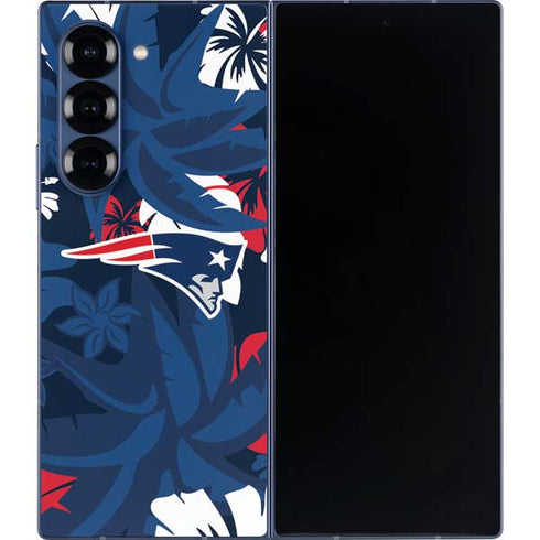 NFL New England Patriots Tropical Print Galaxy Z Fold6 Skin