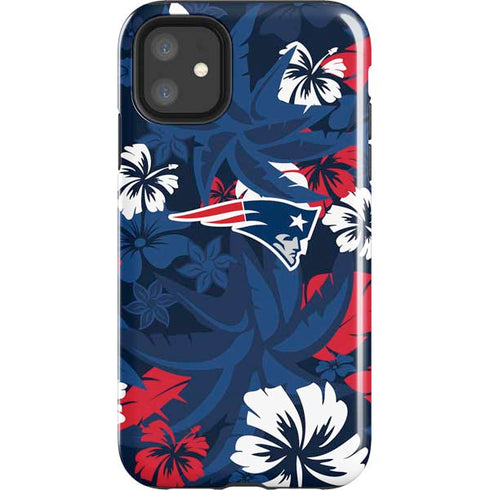 NFL New England Patriots Tropical Print iPhone 11 Impact Case