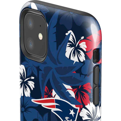 NFL New England Patriots Tropical Print iPhone 11 Impact Case