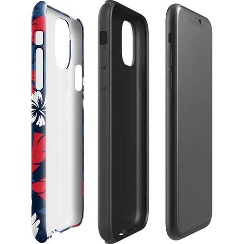 NFL New England Patriots Tropical Print iPhone 11 Impact Case
