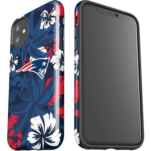 NFL New England Patriots Tropical Print iPhone 11 Impact Case
