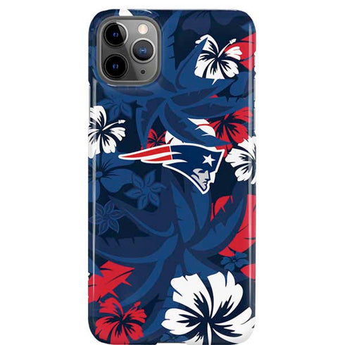 NFL New England Patriots Tropical Print iPhone Cases