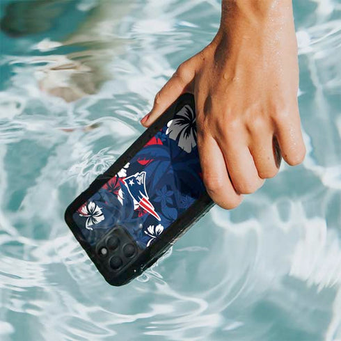 NFL New England Patriots Tropical Print iPhone 11 Pro Waterproof Case