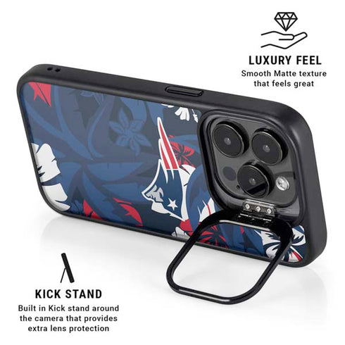 NFL New England Patriots Tropical Print iPhone 13 Pro Max Kickstand Case