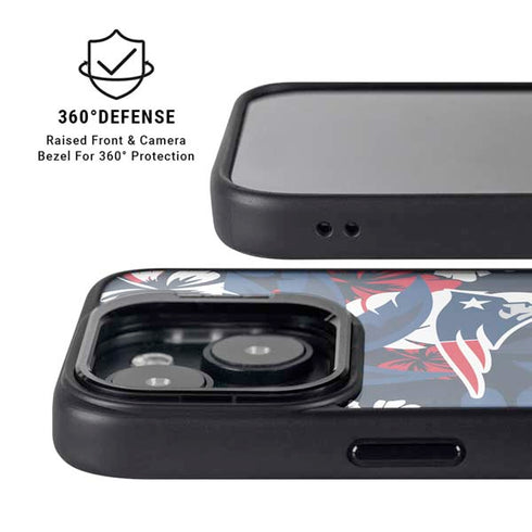 NFL New England Patriots Tropical Print iPhone 14 Kickstand Case