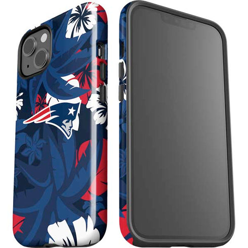 NFL New England Patriots Tropical Print iPhone 15 Impact Case
