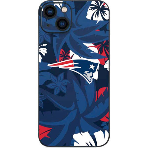 NFL New England Patriots Tropical Print iPhone 15 Skin