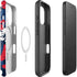 NFL New England Patriots Tropical Print iPhone 16 Plus Magsafe Impact Case