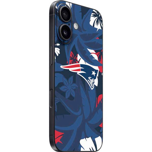 NFL New England Patriots Tropical Print iPhone 16 Plus Skin