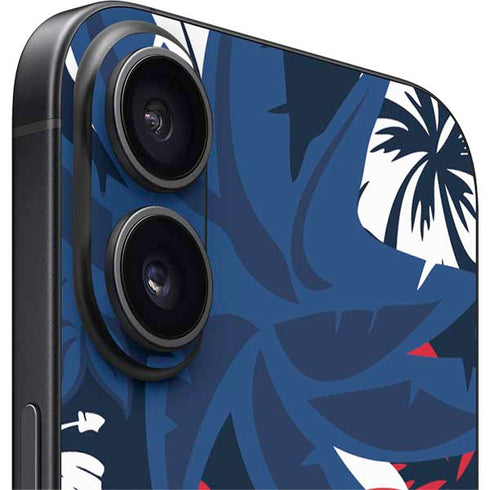 NFL New England Patriots Tropical Print iPhone 16 Plus Skin