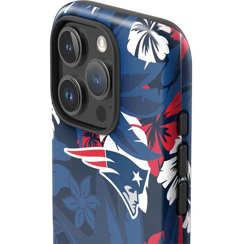 NFL New England Patriots Tropical Print iPhone 16 Pro Max Impact Case