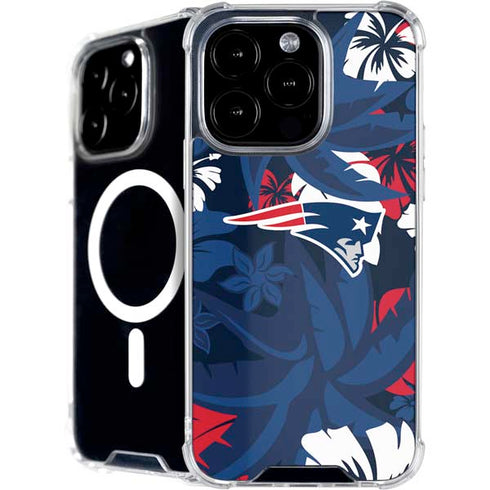 NFL New England Patriots Tropical Print iPhone 16 Pro Max MagSafe Case