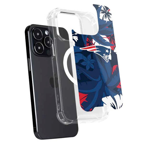 NFL New England Patriots Tropical Print iPhone 16 Pro Max MagSafe Case