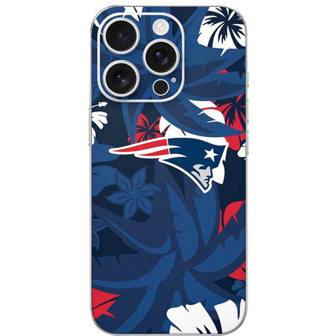 NFL New England Patriots Tropical Print iPhone 16 Pro Skin