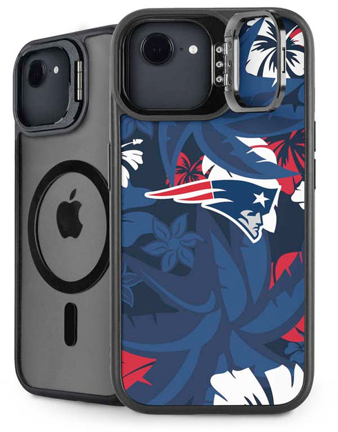 NFL New England Patriots Tropical Print iPhone 16e Kickstand Case