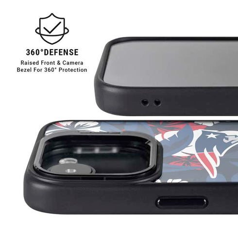 NFL New England Patriots Tropical Print iPhone 16e Kickstand Case