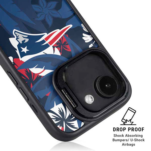 NFL New England Patriots Tropical Print iPhone 16e Kickstand Case