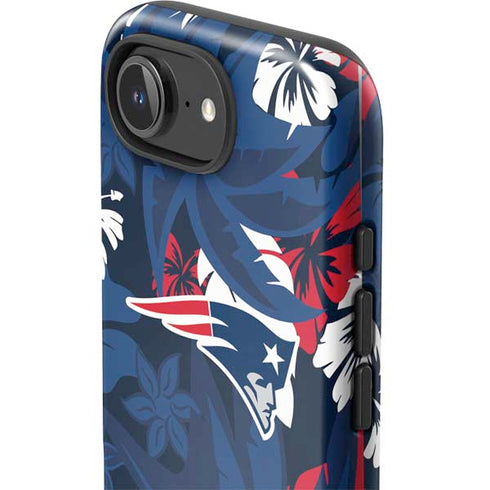 NFL New England Patriots Tropical Print iPhone 16e Impact Case