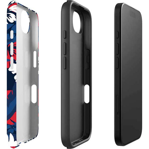 NFL New England Patriots Tropical Print iPhone 16e Impact Case