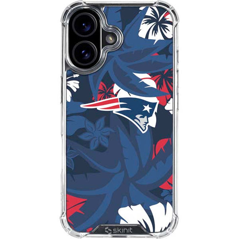 NFL New England Patriots Tropical Print iPhone 17 Clear Case