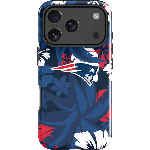 NFL New England Patriots Tropical Print iPhone 18 Pro Impact Case