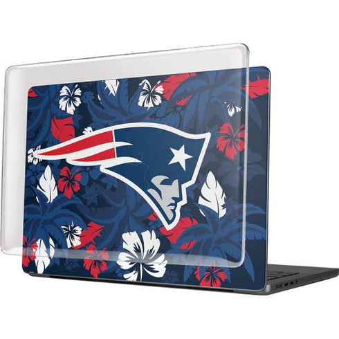 NFL New England Patriots Tropical Print MacBook Pro 14in (2021-24) Case plus Skin