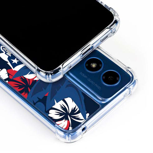 NFL New England Patriots Tropical Print Moto G 5G (2024) Clear Case