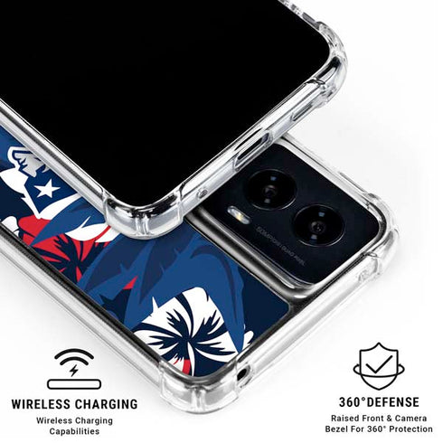 NFL New England Patriots Tropical Print Moto G Power 5G (2024) Clear Case