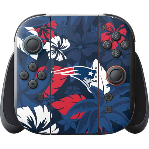 NFL New England Patriots Tropical Print Nintendo Switch 2 (2025) with Joy-Con Skin