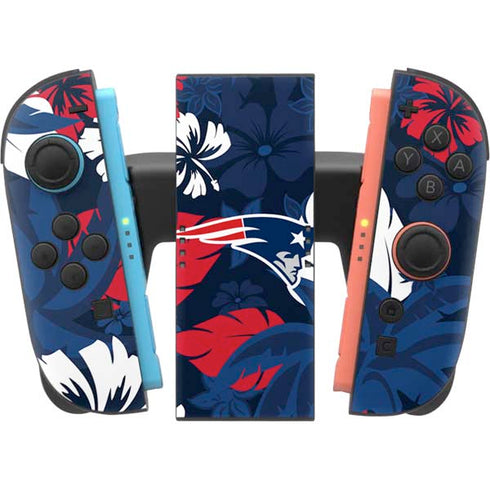 NFL New England Patriots Tropical Print Nintendo Switch 2 (2025) Joy-Con Controller Skin