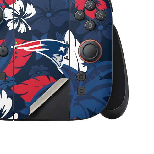 NFL New England Patriots Tropical Print Nintendo Switch 2 (2025) Joy-Con Controller Skin