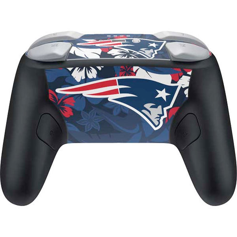 NFL New England Patriots Tropical Print Nintendo Switch 2 (2025) Pro Controller Skin