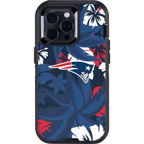 NFL New England Patriots Tropical Print Otterbox Defender iPhone Skin