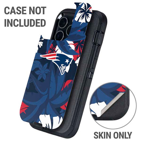 NFL New England Patriots Tropical Print Otterbox Defender iPhone Skin