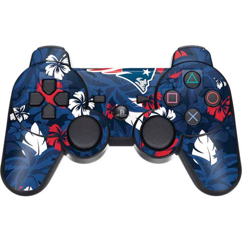 NFL New England Patriots Tropical Print PS3 Dual Shock wireless controller Skin