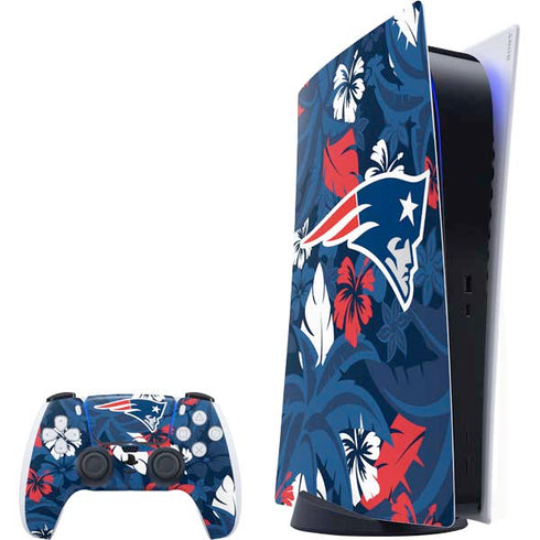NFL New England Patriots Tropical Print PlayStation PS5 Skins
