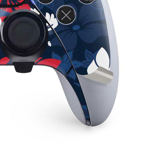 NFL New England Patriots Tropical Print PS5 DualSense Edge Pro Controller Skin