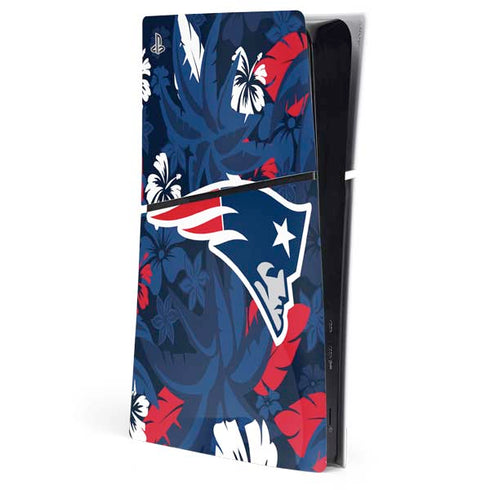 NFL New England Patriots Tropical Print PS5 Slim Digital Edition Console Skin